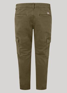 PANTALÓN BOLSO CARGO SLIM FIT VERDE CAQUI