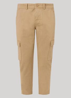 PANTALÓN BOLSO CARGO SLIM FIT BEIGE