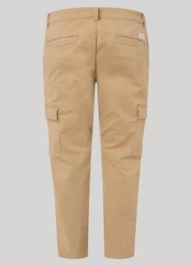 PANTALÓN BOLSO CARGO SLIM FIT BEIGE