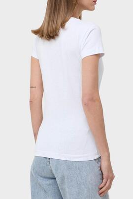 CAMISETA FLOWERS TRIANGLE TEE SLIM FIT BLANCA