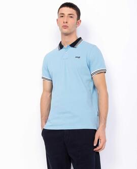 POLO ARTHUR SLIM FIT CELESTE