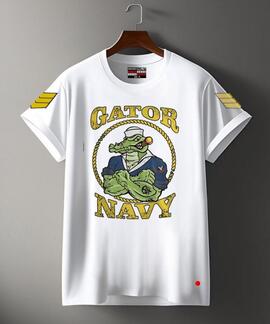 CAMISETA HOMBRE GATOR BLANCA