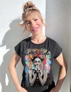 CAMISETA MUJER LOLAYLIA NEGRA