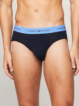 SLIPS 3 PACK BRIEF WB AZUL MARINO