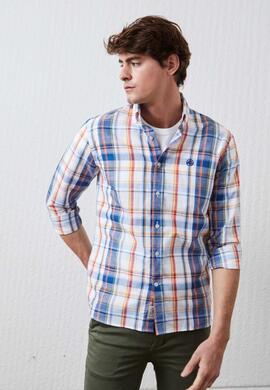 CAMISA SLIM FIT CUADROS MULTICOLOR