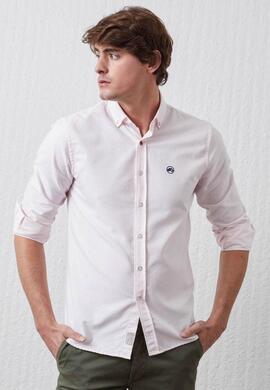 CAMISA SLIM FIT RAYAS ROSAS