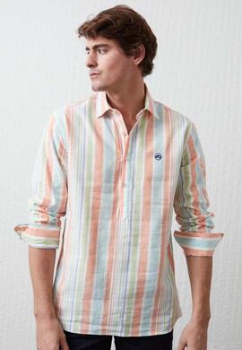 CAMISA POLERA SLIM FIT RAYAS MULTICOLOR