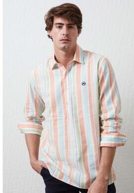 CAMISA POLERA SLIM FIT RAYAS MULTICOLOR