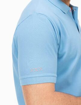 POLO BASIC LOGO AZUL BEBÉ