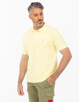 POLO BASIC LOGO AMARILLO DELAVÉ