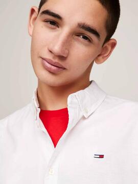 CAMISA ELÁSTICA SLIM FIT OXFORD BLANCO