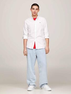 CAMISA ELÁSTICA SLIM FIT OXFORD BLANCO