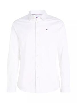 CAMISA ELÁSTICA SLIM FIT POPELÍN BLANCO