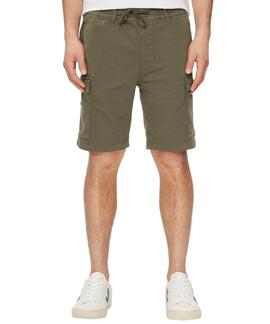 BERMUDA CARGO SHORT GYMDIGO TAPERED FIT VERDE CAQUI