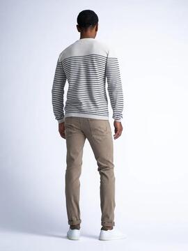 PANTALÓN VAQUERO SEAHAM SLIM FIT COLOR TABACO