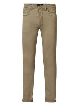 PANTALÓN VAQUERO SEAHAM SLIM FIT COLOR TABACO