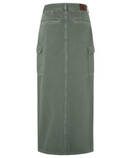 MAXI SKIRT HIGH WAIST CLR 702 WASHED GREEN