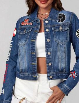 CAZADORA DENIM DE MUJER LIKE AZUL