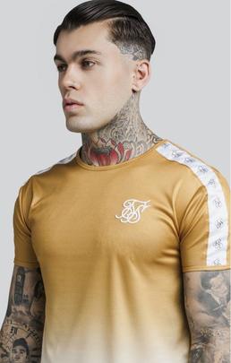 S/S TAPED FADE GYM TEE GOLD MUSTARD