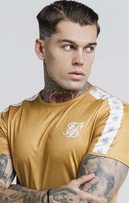 S/S TAPED FADE GYM TEE GOLD MUSTARD