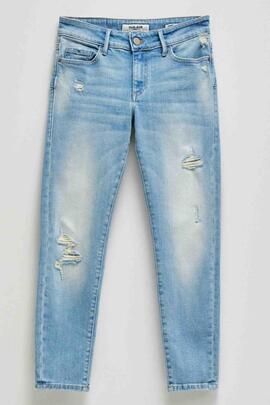 PANTALÓN VAQUERO WONDER CROPPED SKINNY DESTROYED