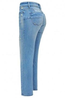 PANTALÓN VAQUERO WONDER CROPPED SKINNY DESTROYED