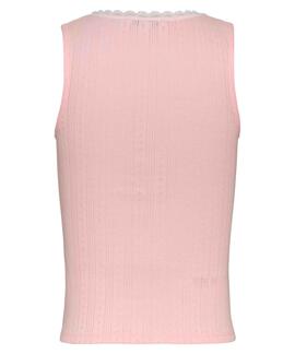 CAMISETA ACANALADA SLIM FIT DE TIRANTES ROSA