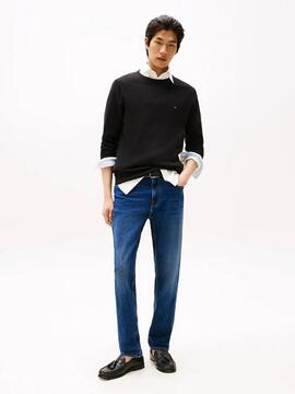 JERSEY CUELLO REDONDO CORE ESSENTIAL COTTON NEGRO