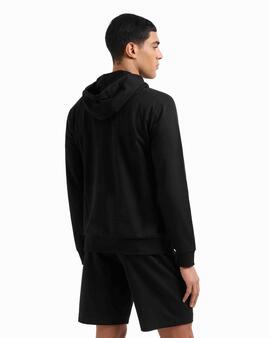 SUDADERA CON CAPUCHA EA7 TRAIN VISIBILITY NEGRA