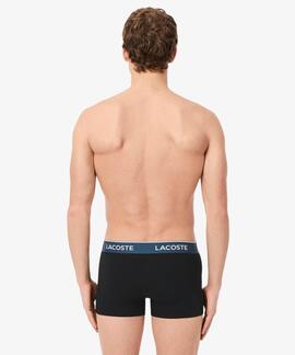 BOXERS 3 PACK TRUNK COTTON STRETCH NEGROS