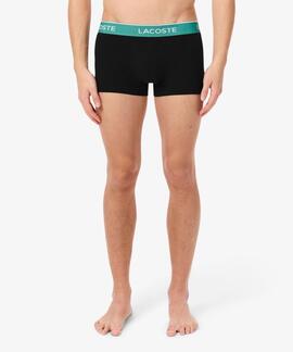 BOXERS 3 PACK TRUNK COTTON STRETCH NEGROS
