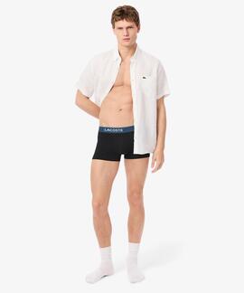 BOXERS 3 PACK TRUNK COTTON STRETCH NEGROS