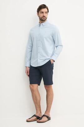 CAMISA CLÁSICA DE ALGODÓN OXFORD CELESTE