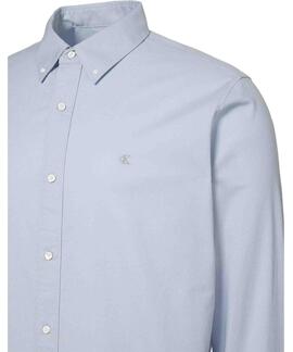 CAMISA CLÁSICA DE ALGODÓN OXFORD CELESTE