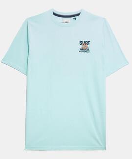 CAMISETA ALOHA SLIM FIT AZUL AGUAMARINA