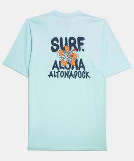 CAMISETA ALOHA SLIM FIT AZUL AGUAMARINA