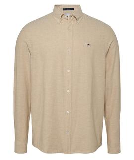 CAMISA DE LINO REGULAR FIT BEIGE