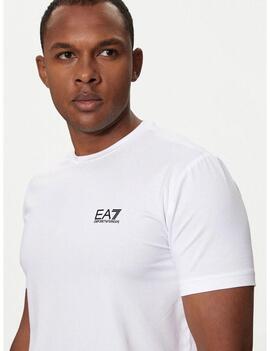CAMISETA EA7 TRAIN CORE IDENTITY CUELLO REDONDO BLANCA
