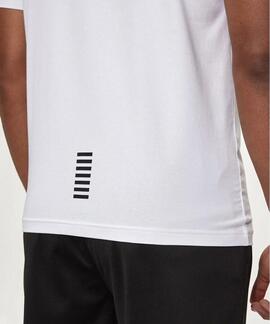 CAMISETA EA7 TRAIN CORE IDENTITY CUELLO REDONDO BLANCA