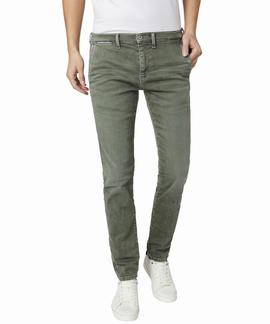 PANTALÓN BOLSO CHINO JAMES SLIM FIT VERDE KAKI