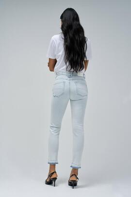 PANTALÓN VAQUERO FAITH CROPPED SKINNY DENIM AZUL BLEACH