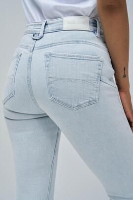 PANTALÓN VAQUERO FAITH CROPPED SKINNY DENIM AZUL BLEACH