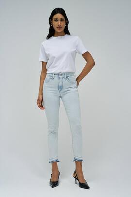 PANTALÓN VAQUERO FAITH CROPPED SKINNY DENIM AZUL BLEACH