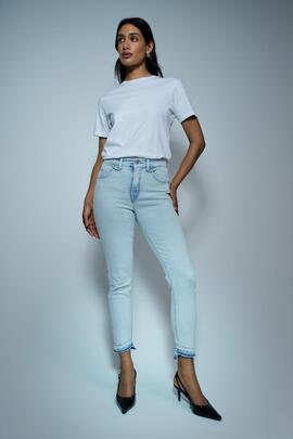 PANTALÓN VAQUERO FAITH CROPPED SKINNY DENIM AZUL BLEACH