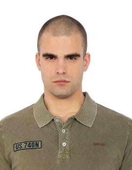 POLO MILITAR PSSITKA VERDE CAQUI LAVADO