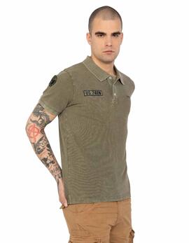 POLO MILITAR PSSITKA VERDE CAQUI LAVADO