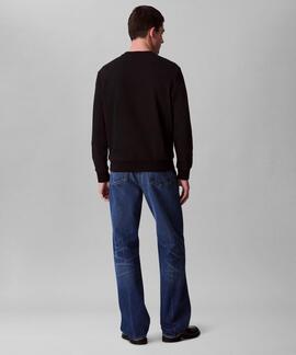 SUDADERA CK TERRY REGULAR FIT NEGRA