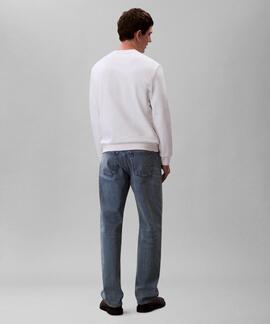 SUDADERA CK TERRY REGULAR FIT BLANCA