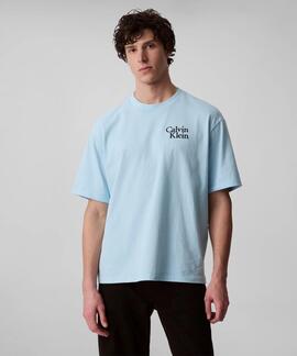 CAMISETA CK RESORT RELAXED FIT CELESTE