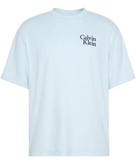 CAMISETA CK RESORT RELAXED FIT CELESTE